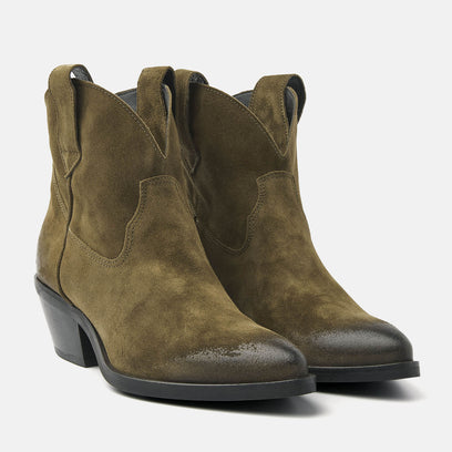 Gigi Damen Wildleder Stiefeletten Green