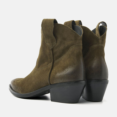 Gigi Damen Wildleder Stiefeletten Green