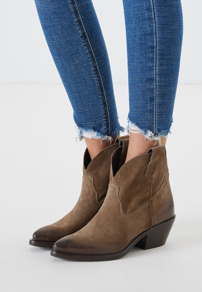 Gigi Damen Wildleder Stiefeletten Sand