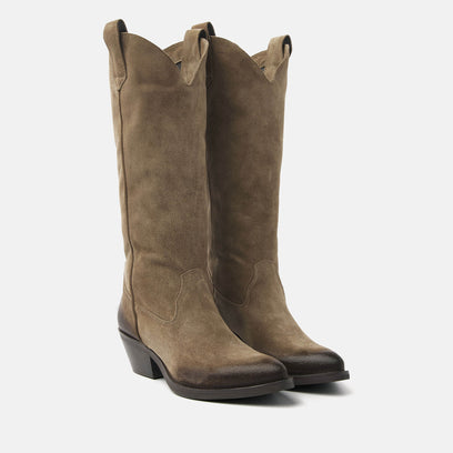 Amy Damen Wildleder Stiefel Sand