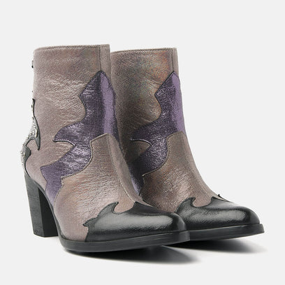 Damen-Stiefeletten 85.609 Purple-Multi