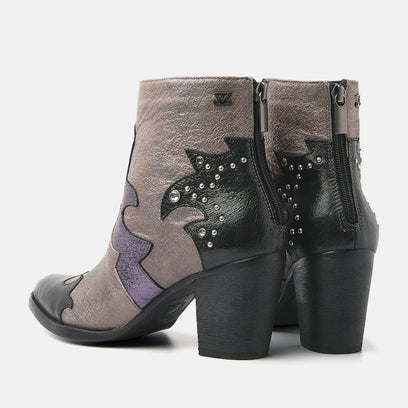 Damen-Stiefeletten 85.609 Purple-Multi