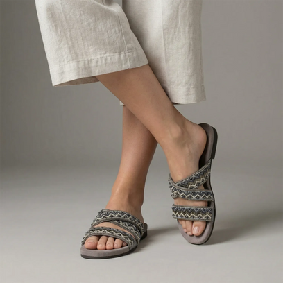 Aaf Damen-Pantoletten Grey