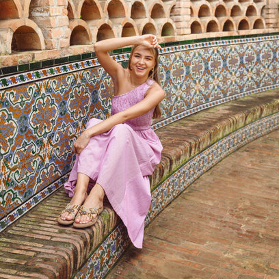 Perla Damen Leder-Zehentrenner Beige