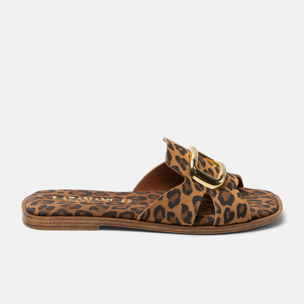 Vito Damen Wildleder-Pantoletten Leopard Vito Damen Wildleder-Pantoletten Leopard
