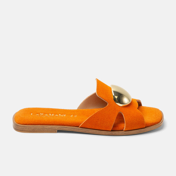 Zola Damen Wildleder-Pantoletten Orange Zola Damen Wildleder-Pantoletten Orange