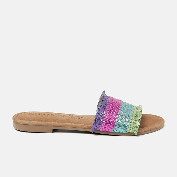 Chloe Damen Leder-Pantoletten Blue Chloe Damen Leder-Pantoletten Blue