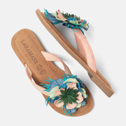 Peony Damen Leder-Zehentrenner Rose