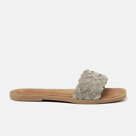 Melany Damen Pantoletten Silver Melany Damen Pantoletten Silver