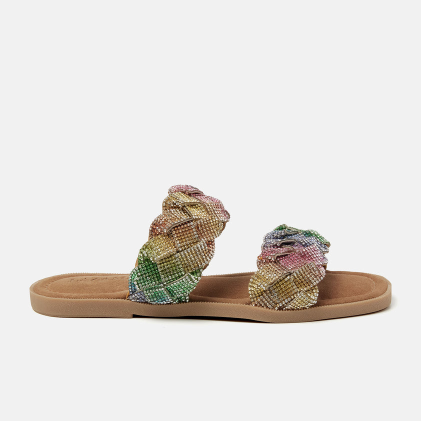 Estelle Damen Pantoletten Rainbow