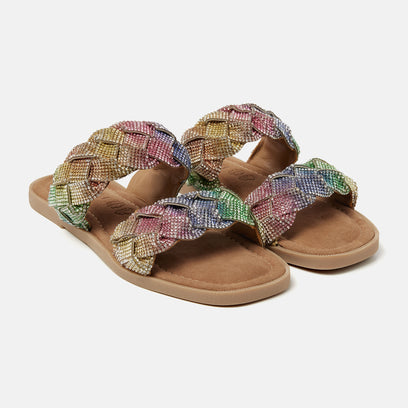 Estelle Damen Pantoletten Rainbow