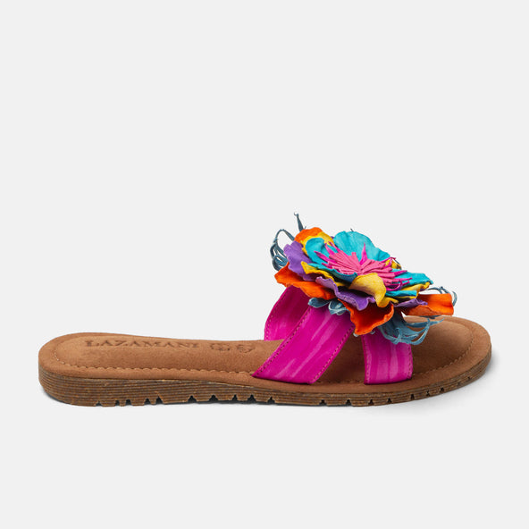 Zinnia Damen Leder-Pantoletten Fuxia Zinnia Damen Leder-Pantoletten Fuxia