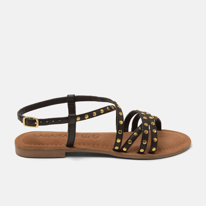 Tova Damen Leder-Sandalen Black