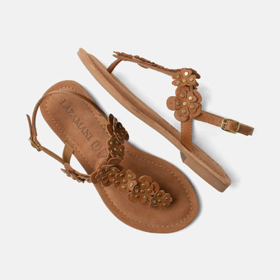 Pippa Damen Leder-Sandalen Tan