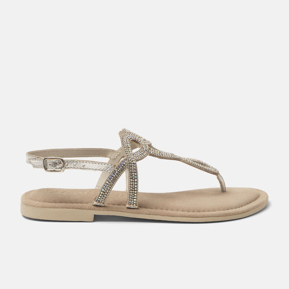 Luus Damen Leder-Sandalen Silver Luus Damen Leder-Sandalen Silver