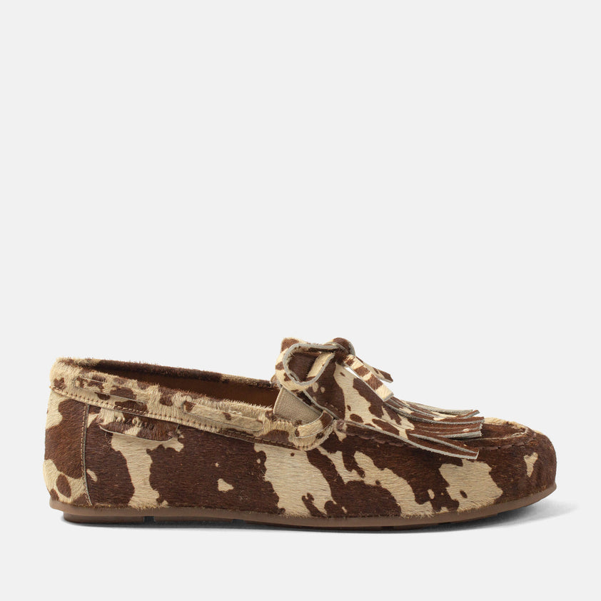 Billy Damen Leder-Mokassins Cow