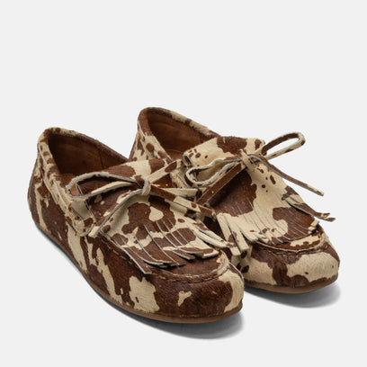 Billy Damen Leder-Mokassins Cow