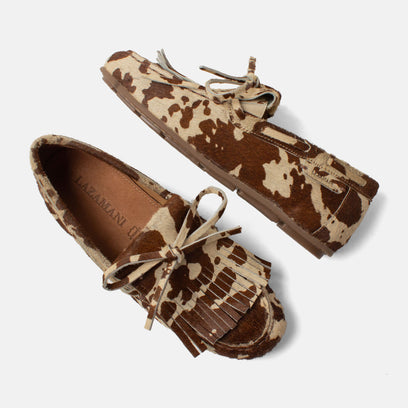 Billy Damen Leder-Mokassins Cow