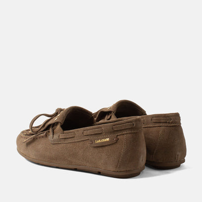 Belle Damen Wildleder-Mokassins Khaki