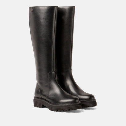 El Damen Leder-Stiefel Black