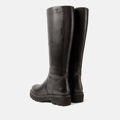 El Damen Leder-Stiefel Black
