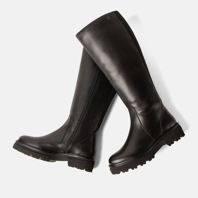 El Damen Leder-Stiefel Black