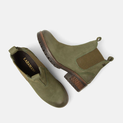 Lia Dames Leder Chelsea-Boots Green