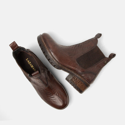 Ria Damen Leder Chelsea-Boots Brown