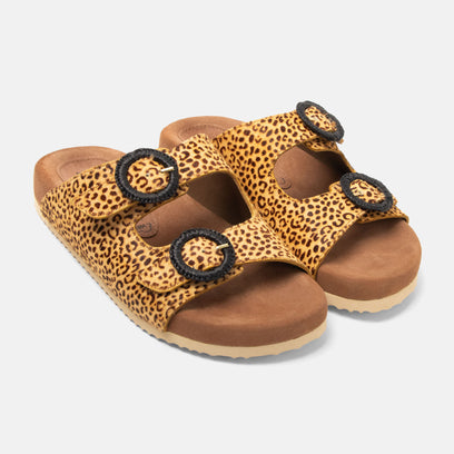 Karmen Damen Pantoletten Leopard