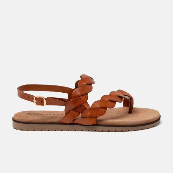 Nilda Damen Leder-Sandalen Tan Nilda Damen Leder-Sandalen Tan