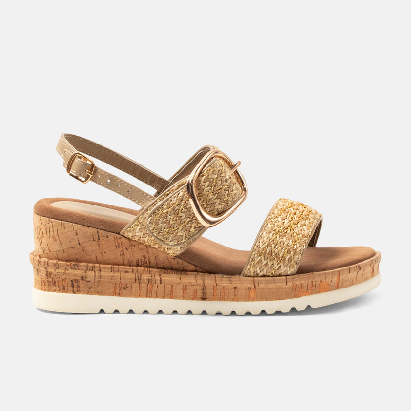 Carla DamenSandalen Raffia Gold