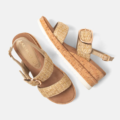 Carla DamenSandalen Raffia Gold