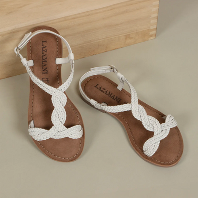 Aida Damen Leder-Sandalen White