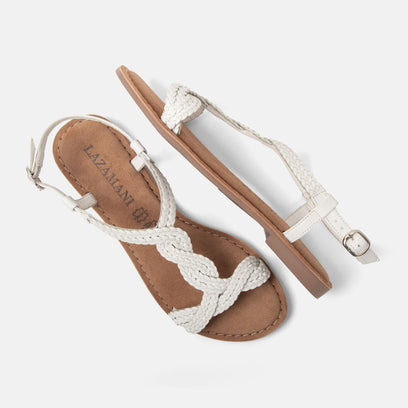 Aida Damen Leder-Sandalen White