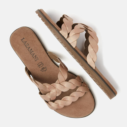 Eden Damen Leder Pantoletten Rose