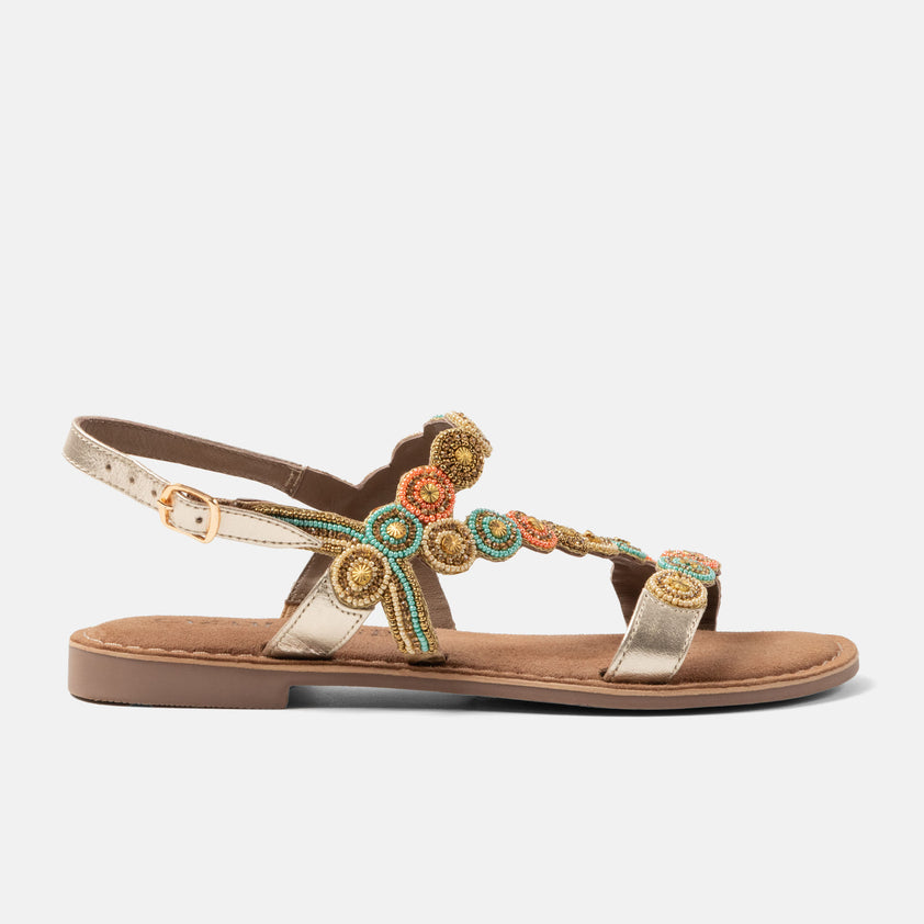 Helena Damen Leder-Sandalen Multi