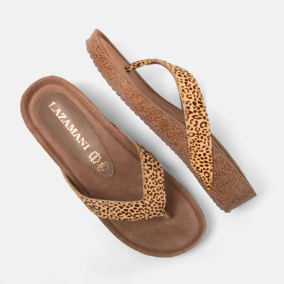 Laura Damen Pantoletten Leopard