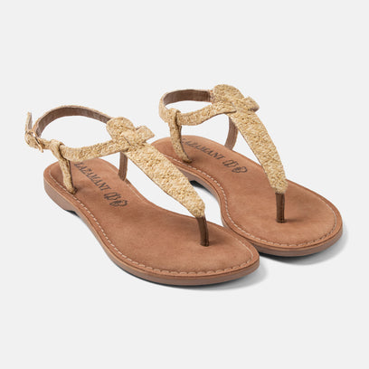 Dia Damen Sandalen Raffia Gold