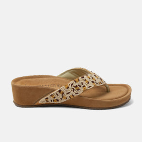 Liv Damen Leder-Zehentrenner Offwhite Liv Damen Leder-Zehentrenner Offwhite