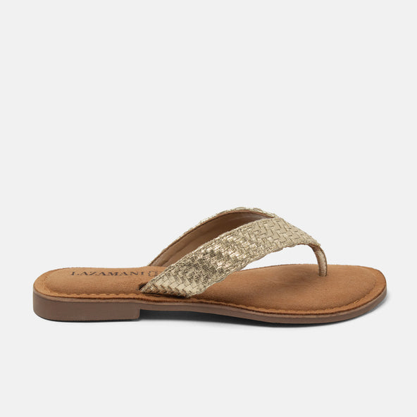 Jule Damen Zehentrenner Gold Jule Damen Zehentrenner Gold