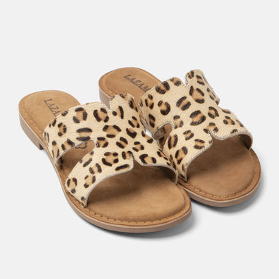 Lumi Damen Pantoletten Leopard