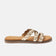 Edsi Damen Leder-Pantoletten Gold