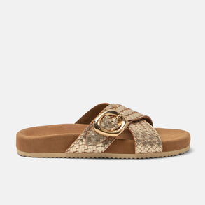 Kaja Damen Leder-Pantoletten Gold Kaja Damen Leder-Pantoletten Gold