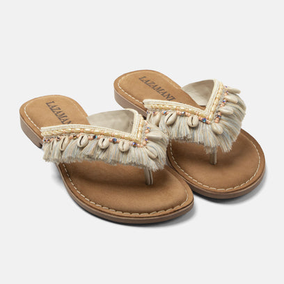 Annika Damen Zehentrenner Offwhite