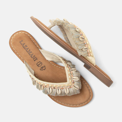 Annika Damen Zehentrenner Offwhite