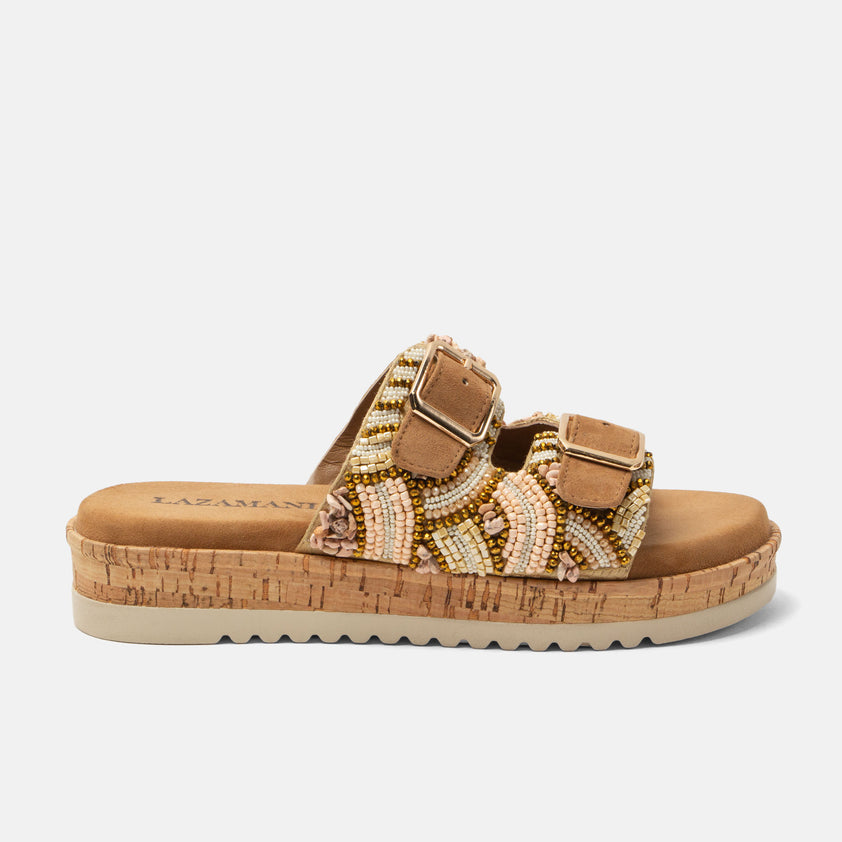Ragna Damen Pantoletten Beige
