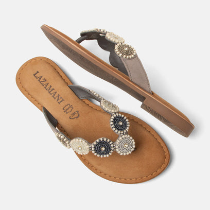 Loua Damen Wildleder-Zehentrenner Grey