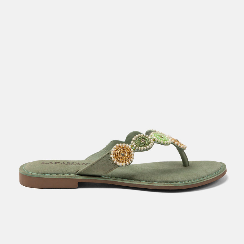 Loua Damen Wildleder-Zehentrenner Mint