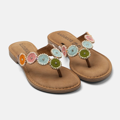 Loua Damen Leder-Zehentrenner Multi