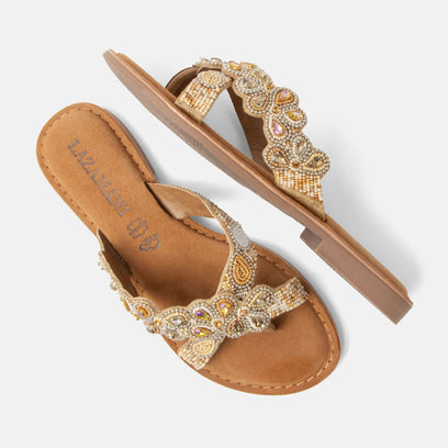 Pena Damen Zehentrenner Beige